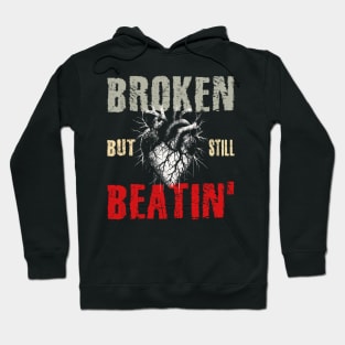 Grunge Broken Heart but Beating Hoodie